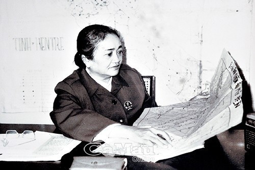 Nữ tướng Nguyễn Thị Định tại Bộ Chỉ huy Miền trong kháng chiến chống Mỹ. (Ảnh: Tư liệu/TTXVN phát)