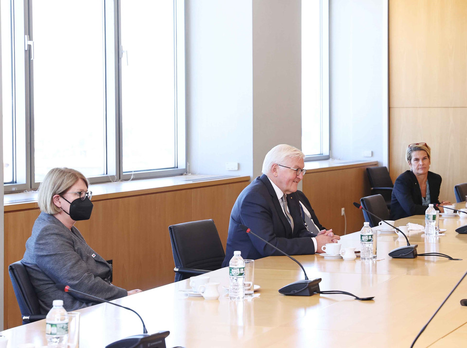  Tổng thống Đức Frank-Walter Steinmeier. (Ảnh: Thống Nhất/TTXVN)