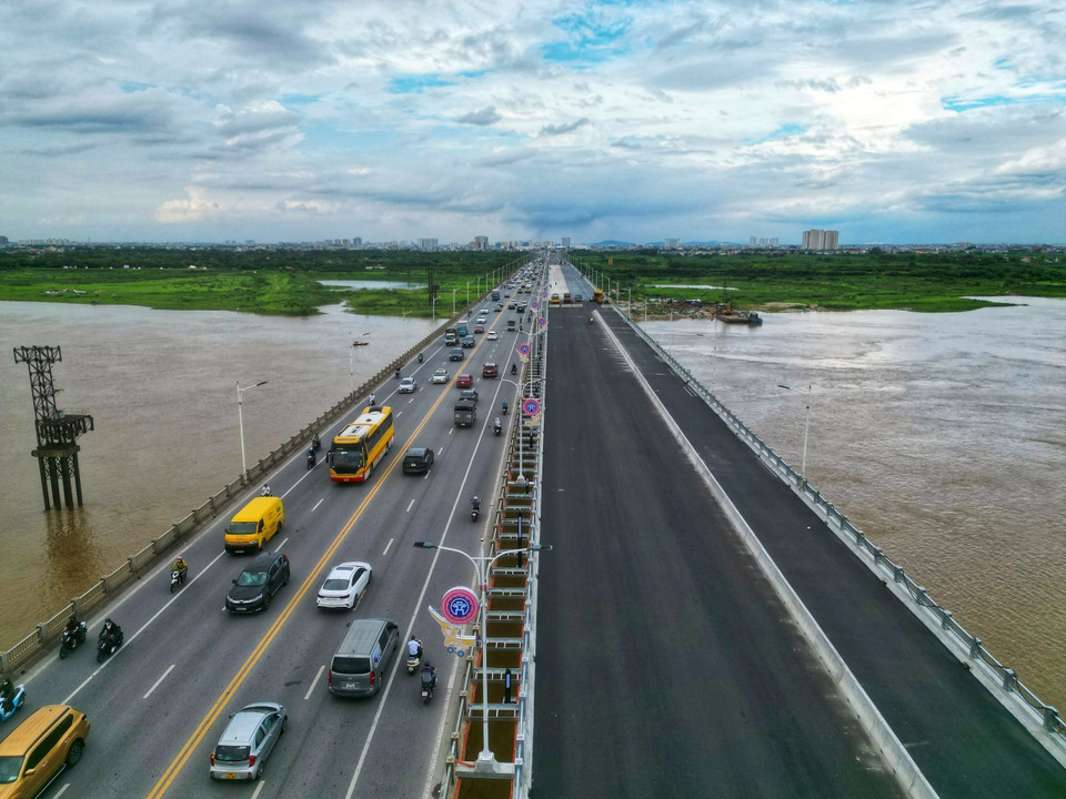 Các hạng mục cơ bản đã hoàn thành trước ngày dự kiến thông xe. (Ảnh: Tuấn Anh/TTXVN)