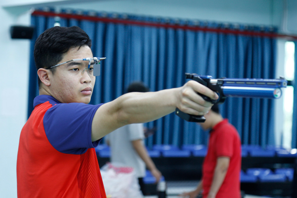 Trước đó, dù đã tham dự tất cả các giải quốc tế có xét tính chuẩn Olympic trong năm 2023 nhưng Vận động viên người Hải Phòng vẫn chưa thành công. (Ảnh: Việt Anh/Vietnam+)