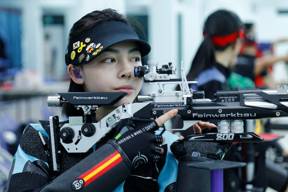 'Hot girl' Phí Thanh Thảo được chờ đợi có thể vượt khả năng để hiện thực tấm vé chính thức dự Olympic Paris 2024. (Ảnh: Việt Anh/Vietnam+)