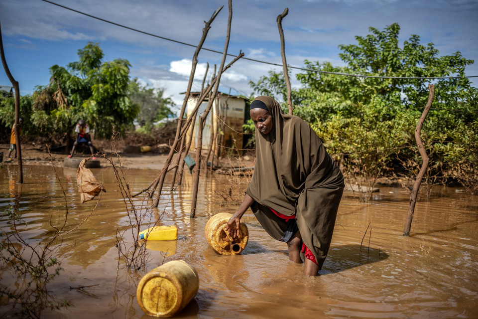 Cảnh ngập lụt tại Garissa, Kenya ngày 20/11/2023. (Nguồn: AFP/TTXVN)