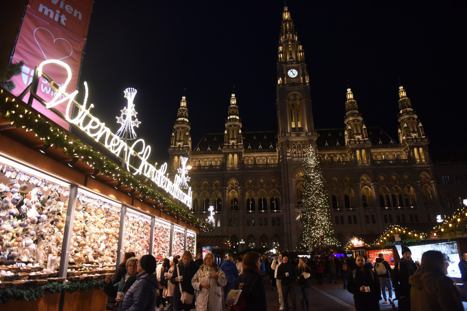 Chợ Giáng sinh tại Vienna, Áo. (Ảnh: THX/TTXVN)