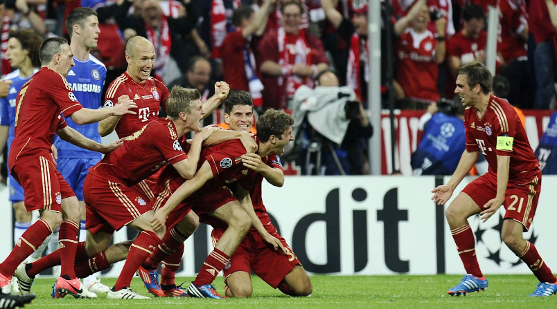 Một trong những ngày cảm xúc nhất trong sự nghiệp của Müller khi anh dẫn dắt Bayern dẫn trước ở phút 83 trong trận chung kết Champions League với Chelsea ở Munich. (Nguồn: FCB)