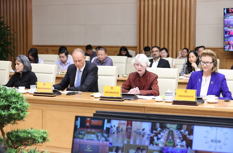 Đại diện các tổ chức quốc tế tại Việt Nam tham dự hội nghị. (Ảnh: Dương Giang/TTXVN)