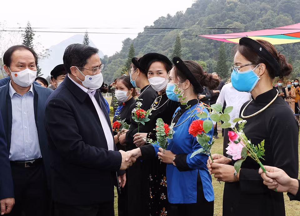 Ngày hội Đại đoàn kết toàn dân tộc được tổ chức nhân kỷ niệm 91 năm Ngày thành lập Mặt trận Dân tộc Thống nhất Việt Nam-Ngày truyền thống Mặt trận Tổ quốc Việt Nam (18/11/1930-18/11/2021). (Ảnh: Dương Giang/TTXVN)