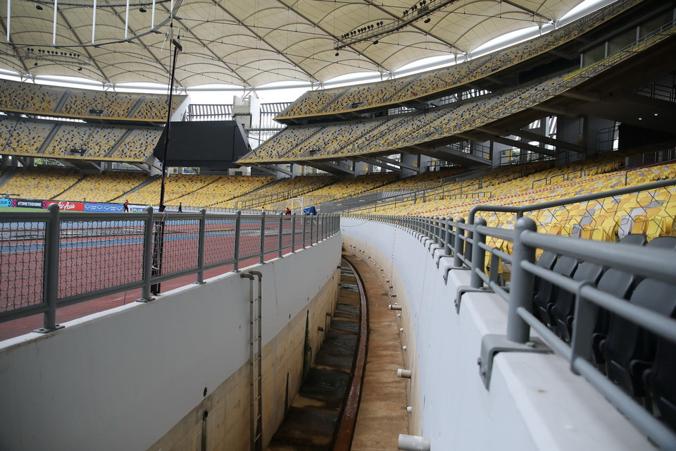 Một góc sân vận động Bukit Jalil. (Ảnh: Hoàng Linh/TTXVN)
