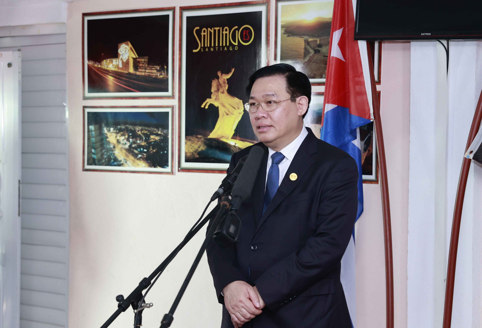 Chủ tịch Quốc hội Vương Đình Huệ phát biểu. (Ảnh: Doãn Tấn/TTXVN)