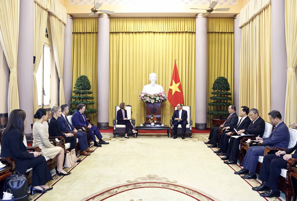 Quang cảnh buổi tiếp. (Ảnh: Thống Nhất/TTXVN)