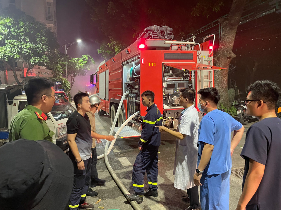 Theo thông tin ban đầu, vụ cháy chưa có thiệt hại về người. (Ảnh: TTXVN)