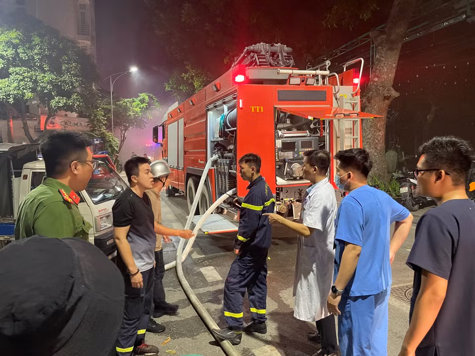 Theo thông tin ban đầu, vụ cháy chưa có thiệt hại về người. (Ảnh: TTXVN)