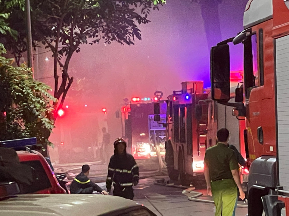 Hiện trường vụ cháy. (Ảnh: Minh Quyết/TTXVN)