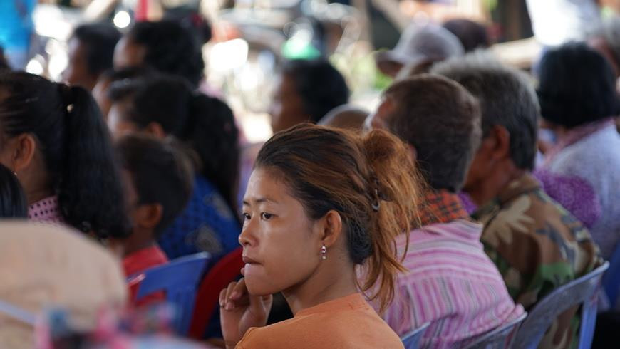 Từ ngày 17/9/2018, chính quyền tỉnh Kompong Chhnang đã triển khai việc di dời người dân sống trên sông buộc phải lên đất liền theo kế hoạch 5 năm (2015-2019). (Ảnh: Trần Long/Vietnam+)