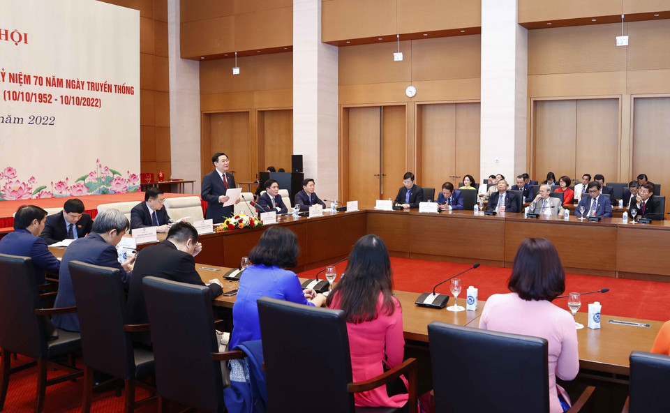  Quang cảnh buổi gặp mặt. (Ảnh: Doãn Tấn/TTXVN)