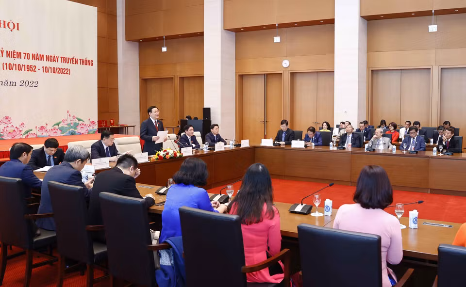  Quang cảnh buổi gặp mặt. (Ảnh: Doãn Tấn/TTXVN)