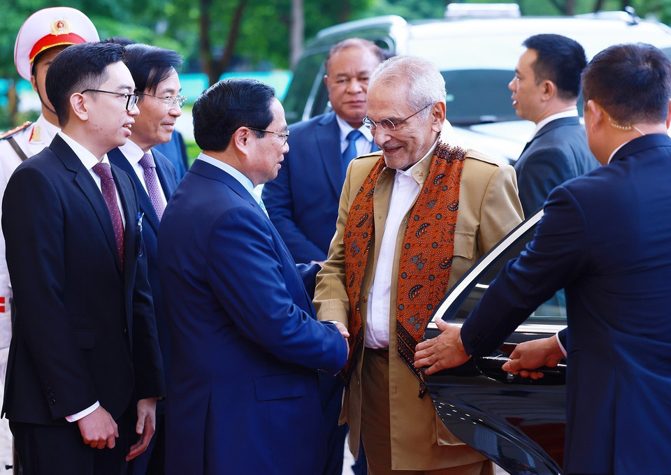 Thủ tướng Phạm Minh Chính với Tổng thống Timor-Leste Jose Ramos-Horta. (Ảnh: Dương Giang/TTXVN)