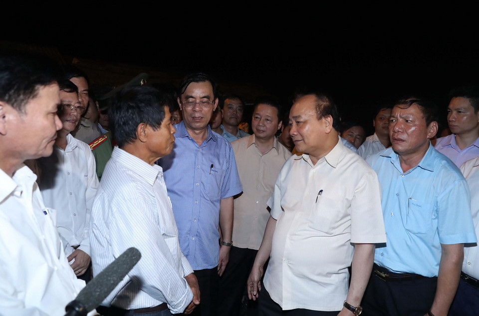  Thủ tướng Nguyễn Xuân Phúc thăm Khu du lịch Cửa Việt. (Ảnh: Thống Nhất/TTXVN)