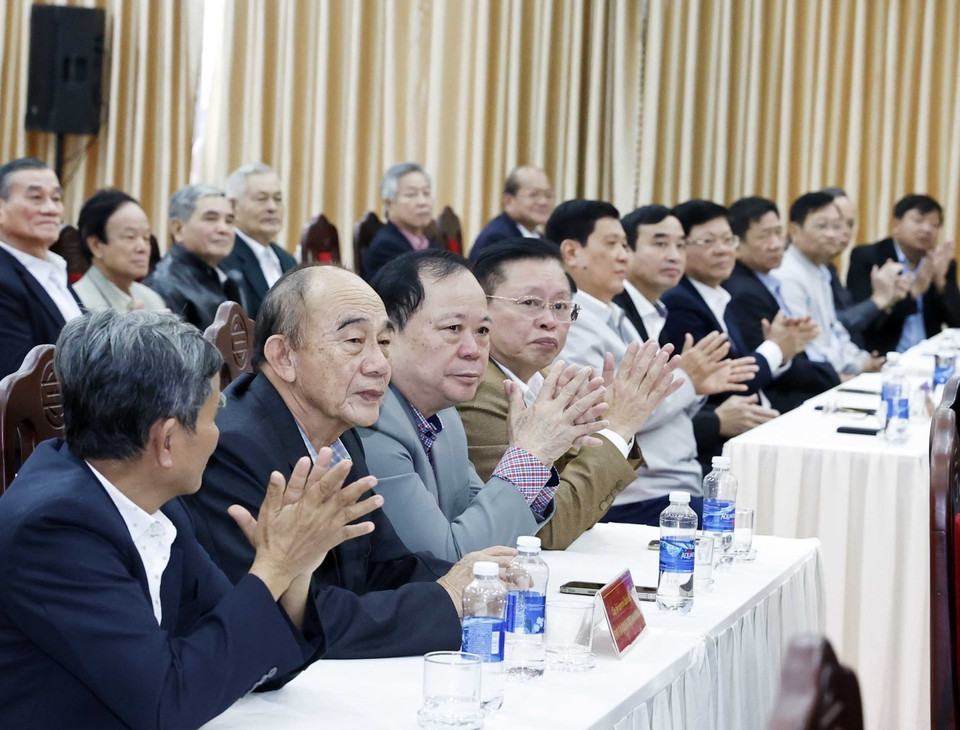 Các đại biểu tại buổi gặp mặt. (Ảnh: Thống Nhất/TTXVN)