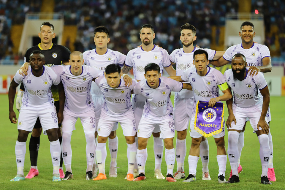 Câu lạc bộ Hà Nội FC đăng ký đủ cả 6 ngoại binh (bao gồm một suất châu Á) trong đội hình tham dự AFC Champions League. (Ảnh: Việt Anh/Vietnam+)