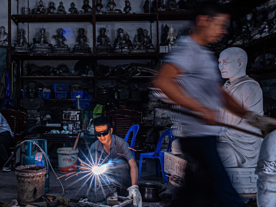 Khu vực làm khuôn cho sản phẩm. (Ảnh: Phạm Tuấn Anh/TTXVN)