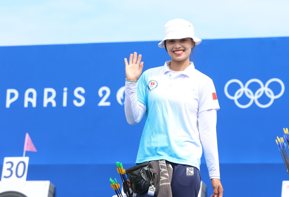 Cung thủ Ánh Nguyệt đến từ Đoàn Thể thao Việt Nam. (Nguồn: Hoàng Linh/TTXVN)