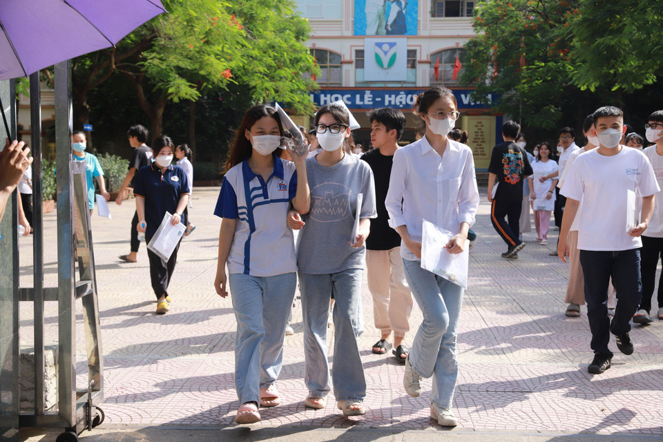 Ngoại ngữ cũng là môn thi cuối cùng trong kỳ thi tốt nghiệp Trung học Phổ thông, theo hình thức thi trắc nghiệm, thời gian làm bài là 60 phút. (Ảnh: PV/Vietnam+)