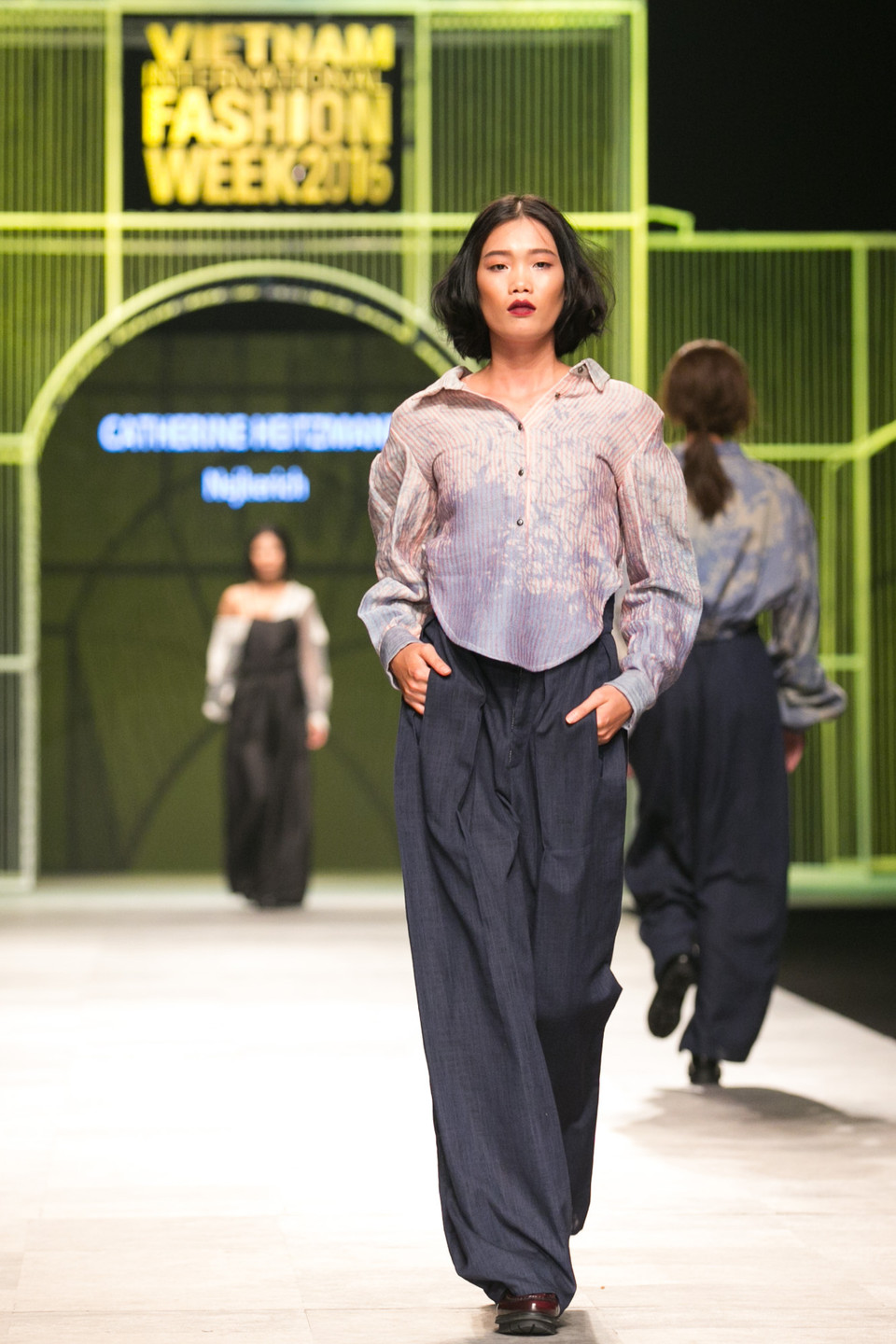 Ba bộ sưu tập của nhà thiết kế Catherine Heitmann, Fanyy Maleta, và nhà thiết kế gốc Việt Alexandre Pham.(Ảnh: BTC)