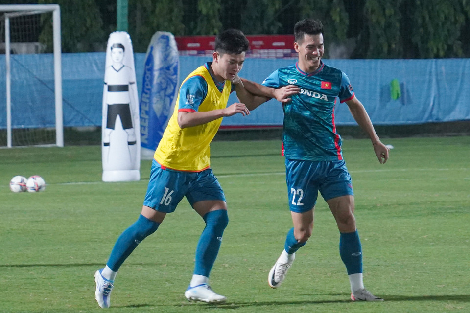 Trong những ngày đầu tập luyện, Đội tuyển sẽ không có đủ quân số do nhóm các cầu thủ thuộc biên chế CLB Công an Hà Nội, Đông Á Thanh Hóa, Hà Nội FC và Hải Phòng vướng lịch thi đấu giải trong nước và quốc tế. (Ảnh: Việt Anh/Vietnam+)