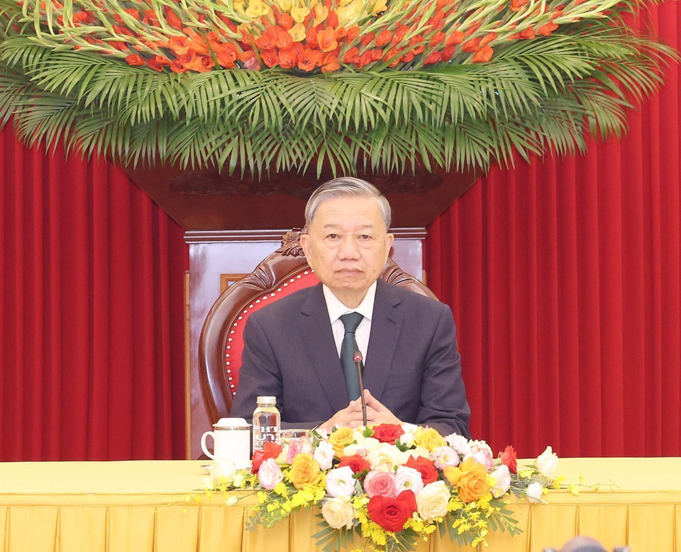 Tổng Bí thư, Chủ tịch nước Tô Lâm điện đàm với Chủ tịch Đảng Dân chủ Tự do Nhật Bản, Thủ tướng Nhật Bản Kishida Fumio. (Ảnh: Trí Dũng/TTXVN)