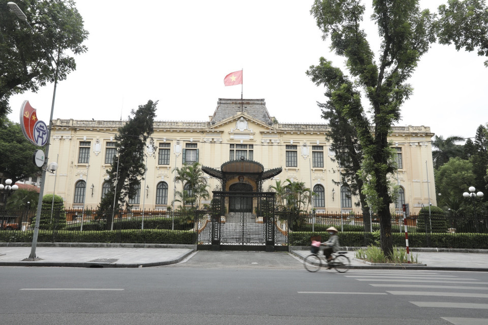 Phủ Khâm sai - Bắc Bộ phủ (nay là Nhà khách Chính phủ) - địa điểm lịch sử tiêu biểu gắn với ngày Cách mạng Tháng Tám thành công. (Ảnh: Tuấn Anh/TTXVN)