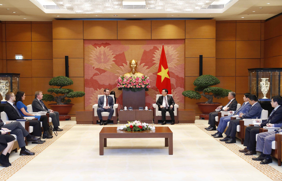 Quang cảnh buổi tiếp. (Ảnh: Nhan Sáng/TTXVN)