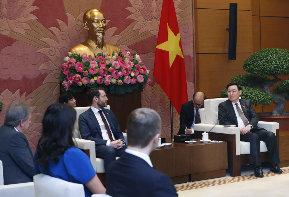 Quang cảnh buổi tiếp. (Ảnh: Nhan Sáng/TTXVN)