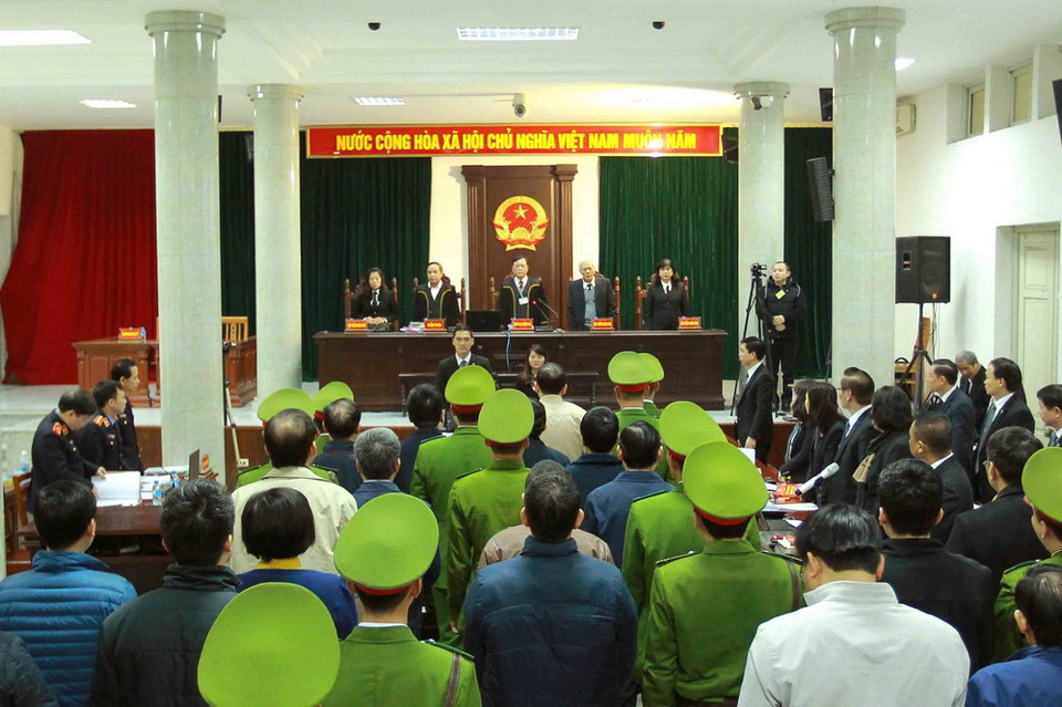 Quang cảnh Phiên tranh tụng. (Ảnh: An Đăng/TTXVN)