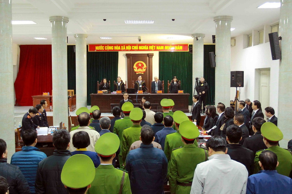 Quang cảnh Phiên tranh tụng. (Ảnh: An Đăng/TTXVN)