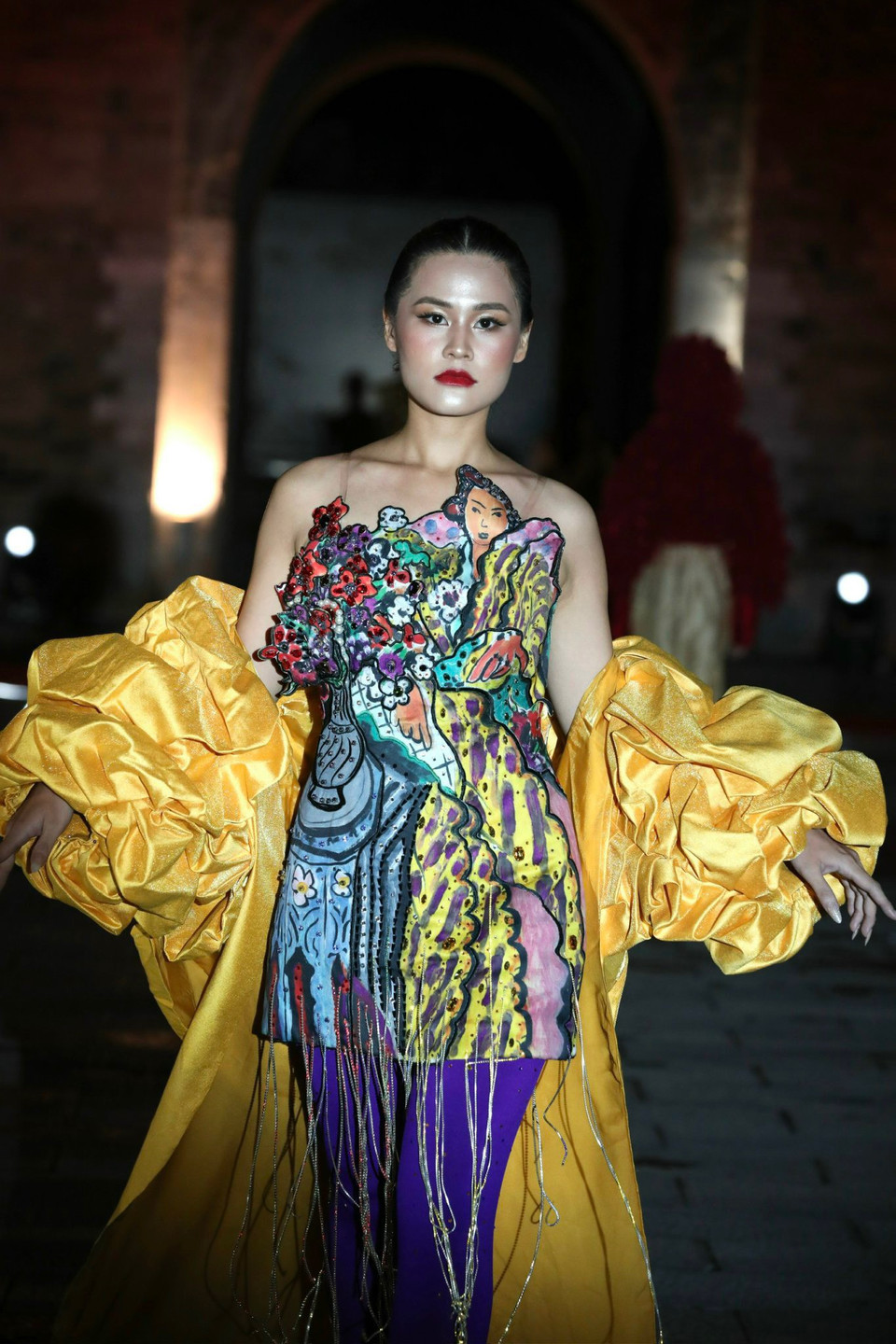 Một thiết kế trong chương trình biểu diễn 'Colombia dệt hòa bình.' (Ảnh: Mai Mai/Vietnam+)