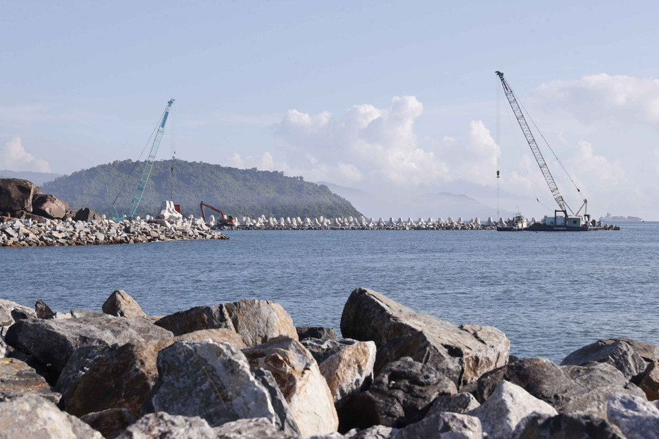 Dự án Cảng Liên Chiểu ở phường Hòa Hiệp Bắc, quận Liên Chiểu. (Ảnh: Doãn Tấn/TTXVN)