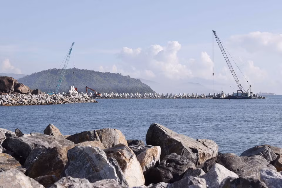 Dự án Cảng Liên Chiểu ở phường Hòa Hiệp Bắc, quận Liên Chiểu. (Ảnh: Doãn Tấn/TTXVN)