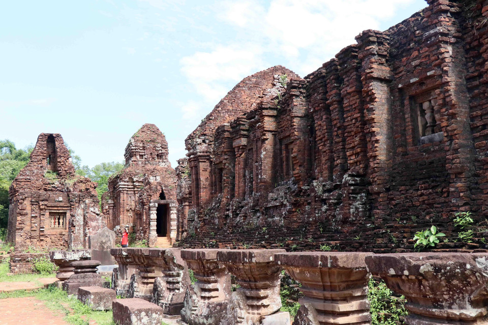 Vẻ đẹp trầm mặc của Quần thể di sản văn hóa thế giới Mỹ Sơn. (Ảnh: Đỗ Trưởng/TTXVN)