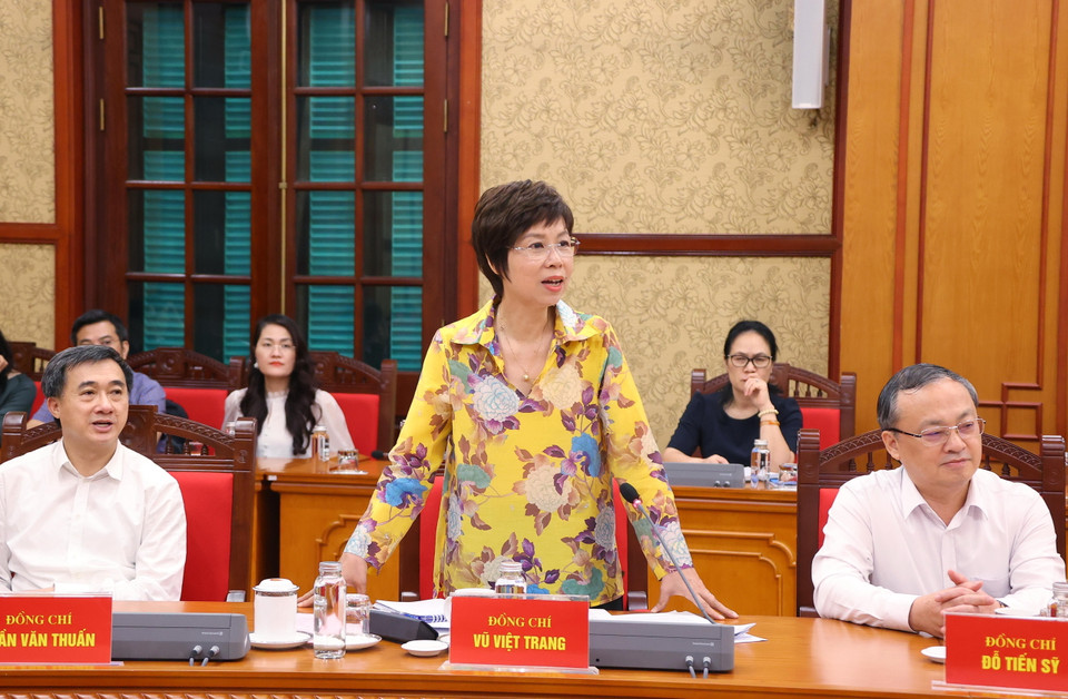 Tổng Giám đốc Thông tấn xã Việt Nam Vũ Việt Trang phát biểu. (Ảnh: Văn Điệp/TTXVN)