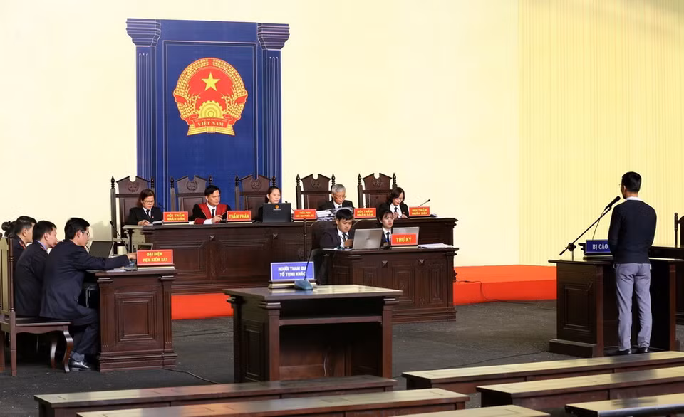 Quang cảnh phiên tòa. (Ảnh: Trung Kiên/TTXVN)
