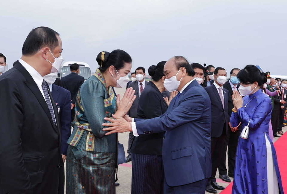 Chuyến thăm đã đạt được những kết quả có ý nghĩa hết sức quan trọng, tạo dấu mốc mới trong việc vun đắp mối quan hệ hữu nghị vĩ đại, đoàn kết đặc biệt và hợp tác toàn diện Việt Nam-Lào. (Ảnh: Thống Nhất/TTXVN)