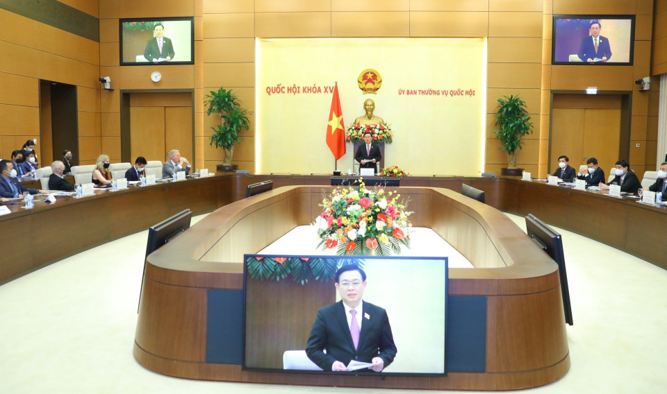 Quang cảnh buổi tiếp. (Ảnh: Văn Điệp/TTXVN)