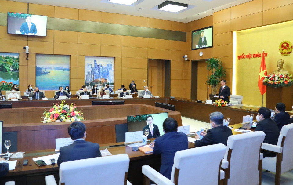 Quang cảnh buổi tiếp. (Ảnh: Văn Điệp/TTXVN)