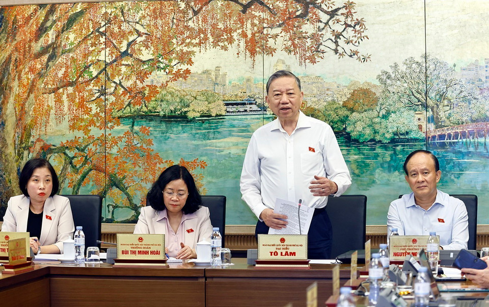 Tổng Bí thư Tô Lâm phát biểu. (Ảnh: Doãn Tấn/TTXVN)