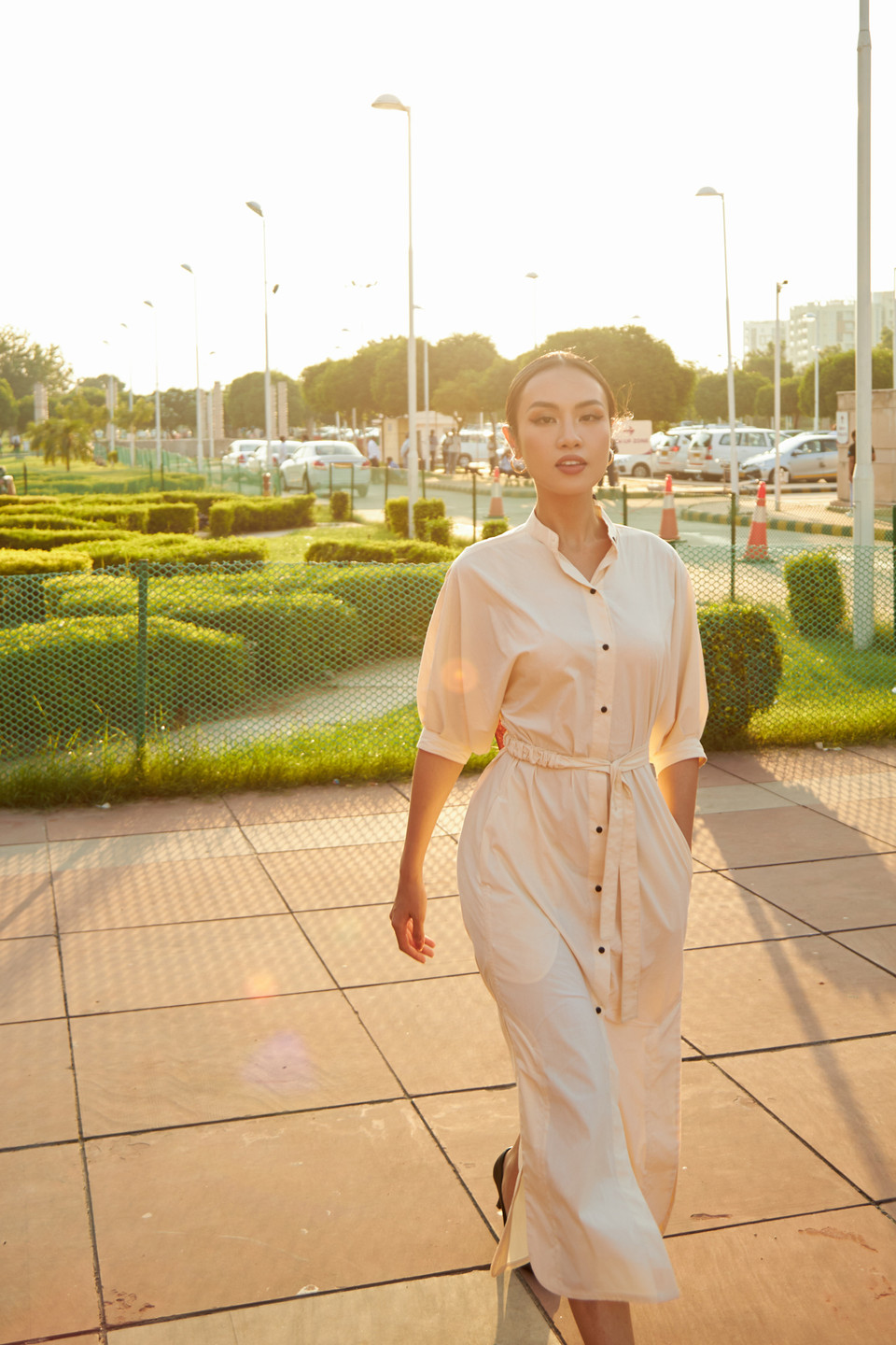 Bốn ngày đầu tiên tại Ấn Độ, Thủy Tiên đã đi qua hai tỉnh thành để khám phá văn học, trải nghiệm ẩm thực tại loạt danh thắng nổi tiếng của đất nước nổi tiếng với nền văn hóa tâm linh đặc sắc. (Ảnh: CTV/Vietnam+)