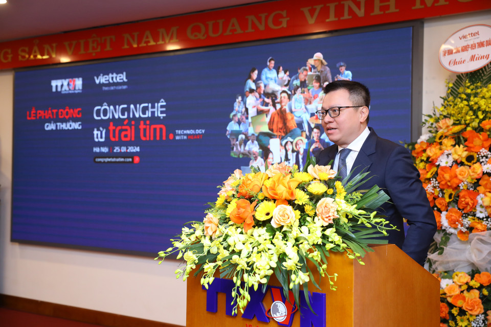 Ông Lê Quốc Minh, Phó Trưởng Ban Tuyên giáo Trung ương, Tổng Biên tập báo Nhân Dân, Chủ tịch Hội Nhà báo Việt Nam phát biểu. (Ảnh: An Đăng/TTXVN)