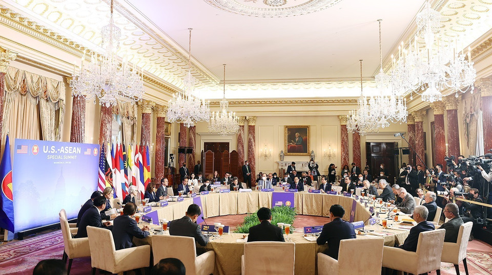 Quang cảnh buổi làm việc. (Ảnh: Dương Giang/TTXVN)