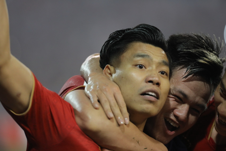 Việc không thua đối thủ sẽ giúp Việt Nam bớt áp lực hơn trước trận chung kết lượt về. (Ảnh: Minh Quyết/TTXVN)