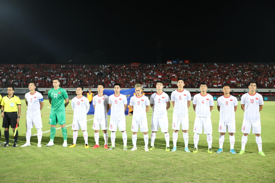 Đội tuyển Việt Nam. (Ảnh: Hoàng Linh/TTXVN)