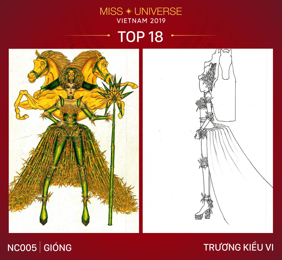 Trong top 18, có 3 tác giả nhỏ tuổi nhất là Trương Kiều Vi (2003) với bài thi 'Gióng' lấy cảm hứng từ truyền thuyết Thánh Gióng và hình tượng người phụ nữ Việt Nam kiên cường, bất khuất; Đỗ Thị Thu Hân (2003) với bài thi 'Văn Lang ngàn thu' dựa trên chất liệu truyền thống của nền văn hóa Văn Lang cùng cách tân một vài họa tiết; Lương Đức Minh (2003) với bài thi 'Sơn Tinh Thủy Tinh' dẫn đầu top 5 bình chọn từ khán giả. 